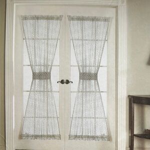NEW Lush Decor Sheer Lace French Door window panels